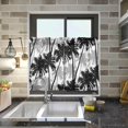 thumbnail image 7 of Palm Tree Kitchen Curtains 2 Panels UV Protected Tier Curtains, Half Window Curtains Kitchen Tiers for Guest Room Bathroom Sink Laundry Room Basement,24"x27", 7 of 7