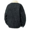 thumbnail image 4 of Men's Turn Down Collar Workwear Snap Button Pocket Thickened Coat, Long Sleeve Casual Jacket for Daily Outdoor Use, Polyester Material, Hand Wash Cold, Sizes M to 5XL, 4 of 6