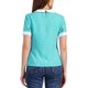 thumbnail image 3 of INSPIRAR CHIC Blusas de Manga Corta con Cuello Peter Pan en Contraste y Lunares XS Azul Lago, 3 of 6