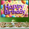 thumbnail image 6 of LUUFILx Happy Birthday Party Supplies Backdrop Colorful Balloon Decorations Banner Photography Props Celebration Background Party Decor, 6 of 8
