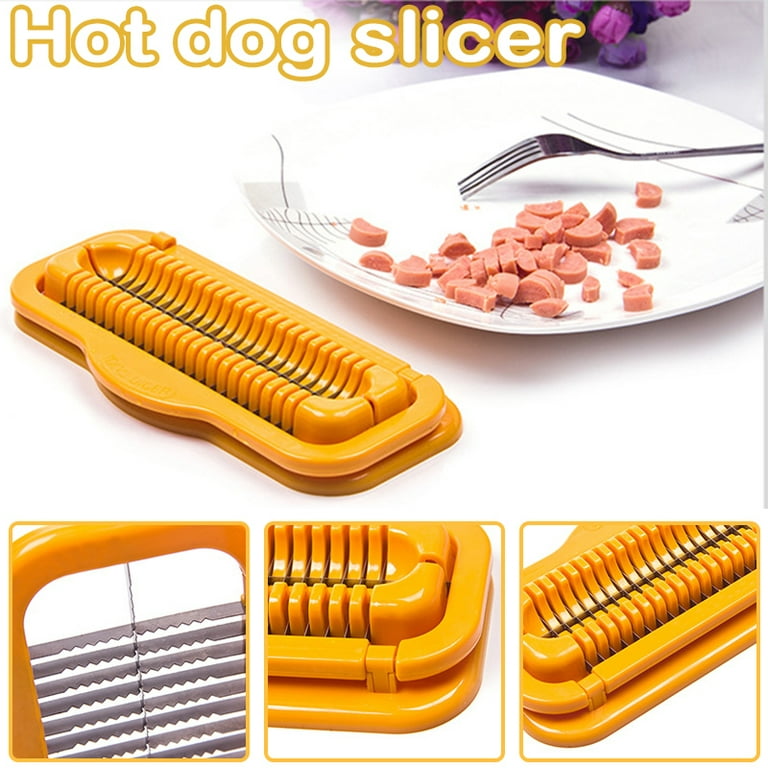Hot Dog Cutter Multifunctional Sausage Holder and Slicer Banana Slicer Kitchen Tool,, Size: Default