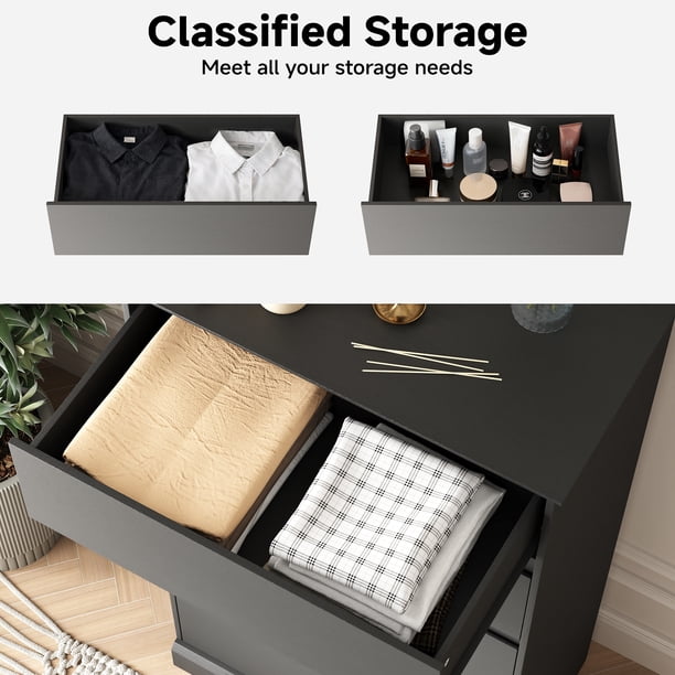 5 Drawer Dresser for Bedroom, 15.8