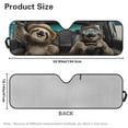 thumbnail image 5 of Uorisanigo Windshield Sun Shade for Jeep Wrangler, Gladiator, Renegade, FJ Cruiser, Funny Sloth Animal Driving Front Window Sunshade Sun Visor with Storage Bag Easy to Store, 5 of 7