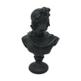 thumbnail image 1 of Busto de figura de mitología griega, estatua artística multiusos para decoración y regalos. Apolo negro, 1 of 9