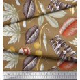 thumbnail image 2 of Soimoi polyester Crepe Fabric Berries,Oak Chestnut Leaves Printed Craft Fabric by the Yard 52 Inch Wide, 2 of 3