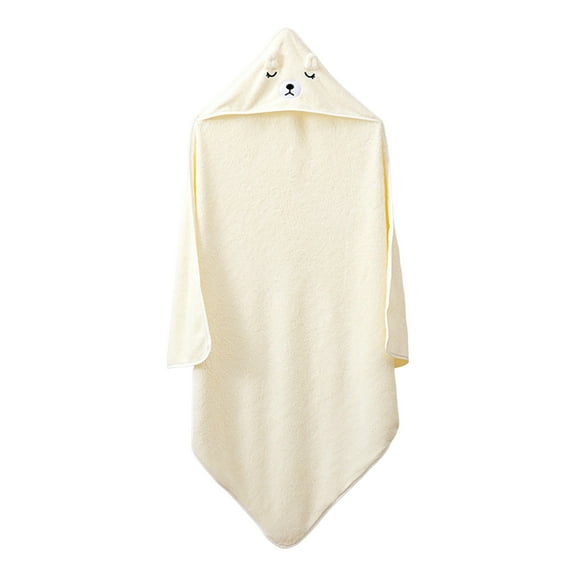 hiryomu Baby Bath Time Essentials Hooded Baby Bath Towel Coral Fleece Quick Water Absorbent Cartoon Design 80 X 80cm Ideal for Newborn to Toddler for Boys