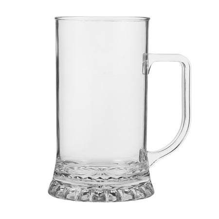 

Beer Mug 600ml Party Drinking Mug Acrylic Handlegrip Beer Cup Holiday Gift