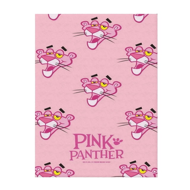 Manta de felpa suave y cómoda de Pantera Rosa, manta de franela cálida y ligera para sofá cama de 40 x 30 pulgadas
