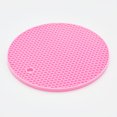 thumbnail image 4 of fashionhome Tapis en Caoutchouc Antidérapant Résistant à la Chaleur Dessous de Verre Rond Coloré Ensemble de Table Porte-Pot Tapis en Silicone, 4 of 4