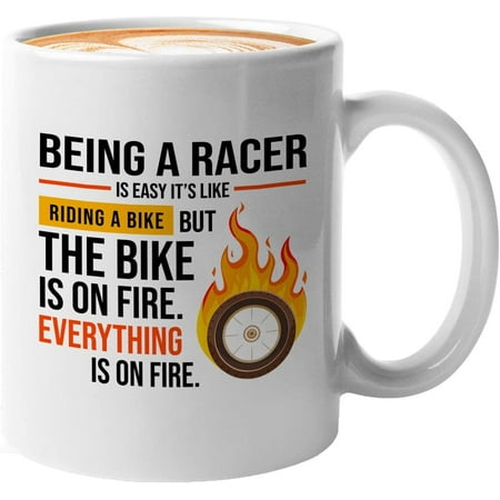 

Dataset Bike on Fire Mug White 11oz - Racer Like Bike on Fire - Racer Job Occupation Bestie Graduation Coworker Birthday Funny Sarcasm