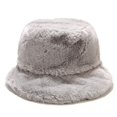 thumbnail image 1 of Women Bucket Hat Simple Fashion Solid Color Bucket Cap Fisherman Hat for Winter, 1 of 8