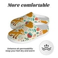 thumbnail image 6 of Xecao Whimsical Fox Floral Garden Print Cotton Slippers Fuzzy Warm Cozy Slippers Non Slip House Slippers For Indoor Outdoor Cotton Slippers House Slippers-46/47, 6 of 7