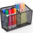 thumbnail image 1 of Dosaele 1 Pack Porte-Crayon Magnétique - Support de Marqueur en Maille Magnétique Extra Fort Parfait pour Tableau Blanc Réfrigérateur et Accessoires de Casier (2 Paniers Noirs), 1 of 7