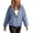 Blue, variant on Women's Water Repellent Windbreaker Jacket, Long Sleeve Raglan Hooded Coat, Zip Up Lightweight Outerwear with Pockets, Casual Sporty Top, S-2XL