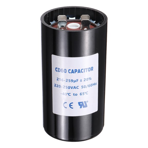 CD60 Capacitor 216-259 UF/Mfd 220-250 VAC 50/60 Hz for Electric Motor Starting