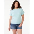 thumbnail image 6 of Free Assembly Women's Ringer Tee with Short Sleeves, Sizes XS-XXXL, 6 of 7