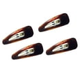 thumbnail image 2 of Parcelona French Mini Set of 4 Small 1.25" Celluloid Snap Hair Pins for Women, 2 of 46