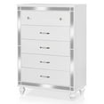 thumbnail image 3 of Furniture of America Amana Adult Modern 5-Drawer Wood Vertical Dresser, White, 3 of 5