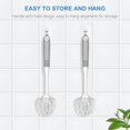 thumbnail image 3 of Dish Brush with Handle, 2 Pack Stiff Bristles Dish Scrubber with Built-in Scraper Dish Scrub Brushes for Cleaning Dishes, Pots and Pans, Kitchen Sink, Grey, 3 of 7