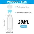 thumbnail image 2 of Uxcell 10Pcs Clear Glass Sample Vials, Small Liquid Bottles Blue 20ml, 2 of 7