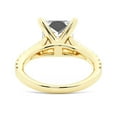thumbnail image 6 of ESTE ORIGIN 4Ct Princess Cut Lab-Grown Diamond Engagement Ring Set with Split Shank & Pavé Wedding Band Set in 10K Yellow Gold Bridal Set for Her US 9.5, 6 of 9