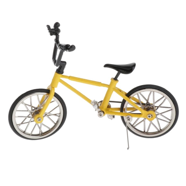 Bicicleta clásica 1:16 de modelo de bicicleta de carretera de aleación, Mini juguetes de bicicleta para dedos para niños Colecciones de reg Amarillo SM SunniMix Juguete de bicicleta fundida a presión