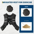 thumbnail image 3 of Weighted Vest for Women and Men, 12 16 20 25 30 Lbs with Reflective Stripe and Double Adjustable Buckle Straps Weight Vests for Strength Training, Jogging, Cardio, Weight Loss, 3 of 7
