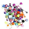 thumbnail image 4 of ZheElen 30PCS/Set Acrylic Belly Button Ring Navel Piercing Navel Bar Navel Piercing Rings Dangle Belly Rings, 4 of 7