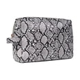 thumbnail image 2 of Luxouria Travel Checkered Makeup Bag Designer Leather Cosmetics Organizer, 2 of 7
