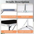 thumbnail image 5 of Ktaxon 2.3' Outdoor Portable Aluminum Camping Picnic Table, Metal Folding Dining Table,  Use for Camping Party Wedding Garden Commercial Entertaining Events, Woodgrain, 5 of 9