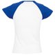 thumbnail image 3 of SOLS - Camiseta de manga corta bicolor modelo Milky para mujer (Blanco/Azul Real), 3 of 3