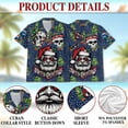 thumbnail image 5 of Netecom Santa Skull Christmas Hawaiian Shirt for Men Women, Gothic Skeleton Santa Button Down Summer Beach Shirts, S-5XL, 5 of 6