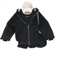 thumbnail image 1 of Conjuntos de Entrenamiento de 2 Piezas para Mujer, Conjuntos de Salón A Juego, Sudadera con Cremallera y Falda, Ropa de Gimnasio, Conjuntos de Yoga Negro XXL, 1 of 7