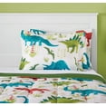 thumbnail image 4 of Your Zone 7 Piece Green and Blue Dino Reversible Polyester Bedding Set for Kids, Full, 4 of 4