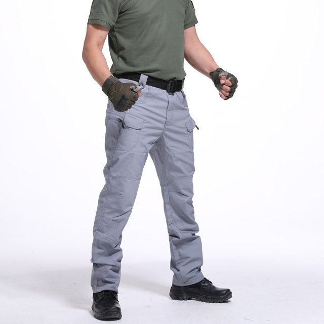 CEHVOM Men's Pants Multiple Pockets Cargo Trousers Work Wear Combat Safety Cargo Pocket