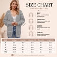 thumbnail image 7 of QUALFORT Cardigan Sweaters for Women, 100% Cotton V Neck Cardigan, Button Front Knit with Pockets, Long Sleeve Relaxed Fit, Light Heather Gray M, 7 of 7