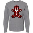 thumbnail image 3 of Inktastic Buffalo Plaid Gingerbread Man Long Sleeve T-Shirt, 3 of 5