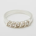 thumbnail image 4 of LBG British Made 9k White Gold Cultured Pearl Womens Eternity Ring - 33 size options - Sizes 4 to 12 Available, 4 of 6