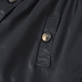 thumbnail image 4 of Generic Solid Color Button Trench Coat with Hat Casual Waist Korean Version of The Classic Trench Coat Puffer Jacket for Children for Holiday Winter Party Christmas（5-6 Years Black）, 4 of 8