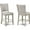 Beige Gray+White, variant on 2pc Counter Height Dining Chairs, Look, Tan/beige Gray Upholstered, Footrest, Wooden Base For Room Style Chairs (2pc ), Wood Construction Area