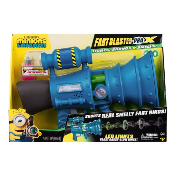 Minions & Monsters Ultimate Fart Blaster Pro X Pistola De Pedos De Juguete Luz Y Sonidos, Con Gases Olorosos
