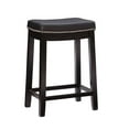 thumbnail image 2 of Home Square 2-Piece Furniture 26" Wood Counter Stool Set in Black, 2 of 11