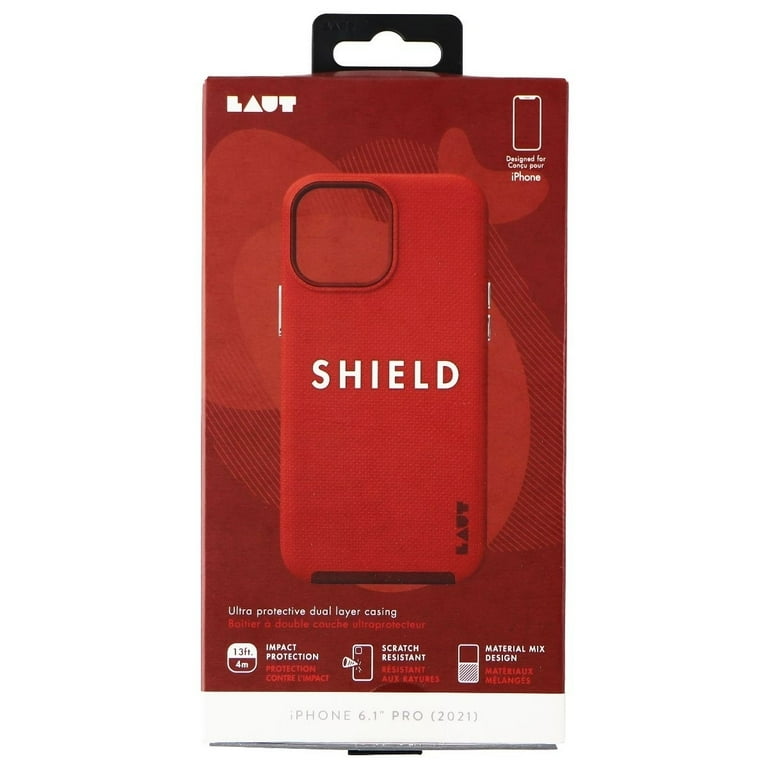 LAUT Shield Series Dual Layer Case for iPhone 13 Pro Crimson Red