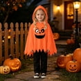 thumbnail image 5 of RMGVDSD Toddler Baby Boys Halloween Ghost Face Print Poncho Cape Hooded Tops And Pants Set Kids Holiday Party Dress Up Outfit Fall Clothes 3-4 Years, 5 of 9