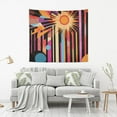 thumbnail image 2 of Yayeee Tapestry Wall Hanging for Bedroom 60" x 40" Living Room Home Wall Art Decor, Futuristic Sun, 2 of 7