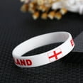 thumbnail image 4 of Milisten 5Pcs Silicone Country Flag Wristband White Soft Comfortable for National Team Support, 4 of 6