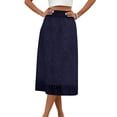 thumbnail image 7 of YTCAMLO Floral Lace Mesh Womens Long Skirts Casual High Waisted A Line Skirts Soft Ankle Length Maxi Skirts Plus Size Summer Skirts, Navy S, 7 of 7