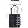 thumbnail image 5 of 4 Digit Combination Padlock, Combination Lock, Number Code Padlock, Combination Lock for Gym, School, Gate, Hangar, Garage, Storage, Luggage Lockers and Tool Box, 5 of 5