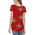thumbnail image 2 of Sinhoon Womens Short Sleeve Round Neck Button Casual Blouse Summer T-Shirt, 2 of 4