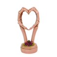 thumbnail image 2 of Escultura de manos de corazón de Halloween, estatua de esqueleto de resina, arte aterrador, abstracto moderno Rosa, 2 of 9